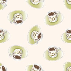 coffee cartoon seamless pattern background N13