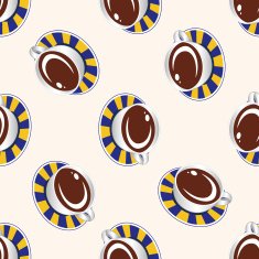 coffee cartoon seamless pattern background N26