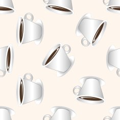 coffee cartoon seamless pattern background N27