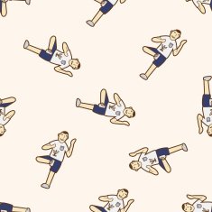 shuttlecock exercise cartoon seamless pattern background