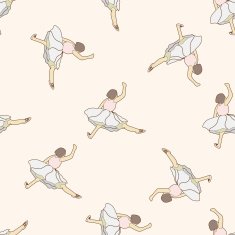 dancer cartoon seamless pattern background N24