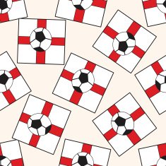 england soccer team flag cartoon seamless pattern background N2
