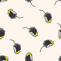 rock music Loudspeaker cartoon seamless pattern background