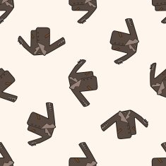 rock music clothes cartoon seamless pattern background