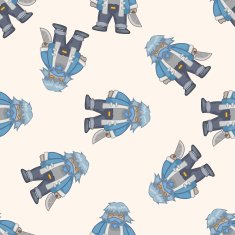 bizarre monster butcher cartoon seamless pattern background