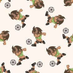 Sport soccer player cartoon seamless pattern background N18