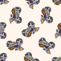 transportation motor cartoon seamless pattern background N26