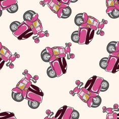 transportation motor cartoon seamless pattern background N27