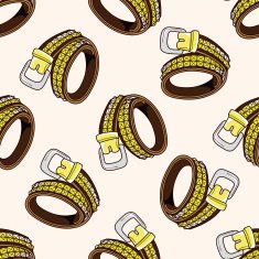 rock style belt cartoon seamless pattern background