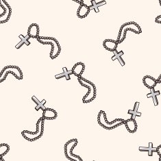 rock style necklace cartoon seamless pattern background