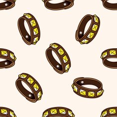 rock style belt cartoon seamless pattern background N2
