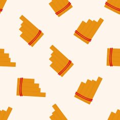 music flute cartoon seamless pattern background N3