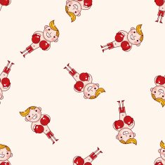 boxer cartoon seamless pattern background N45