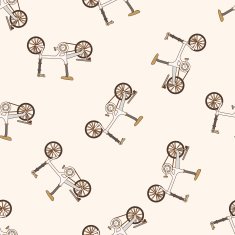 transportation bike cartoon seamless pattern background N44