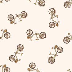 transportation bike cartoon seamless pattern background N45