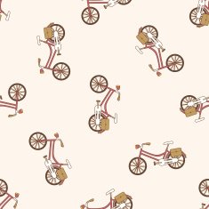 transportation bike cartoon seamless pattern background N46