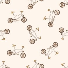 transportation bike cartoon seamless pattern background N47