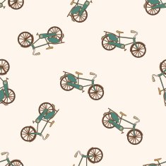 transportation bike cartoon seamless pattern background N48