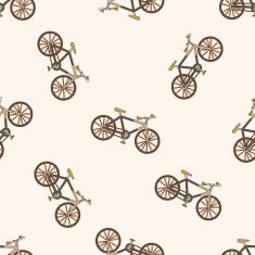 transportation bike cartoon seamless pattern background N49