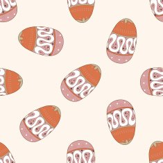 easter painting egg cartoon seamless pattern background N2