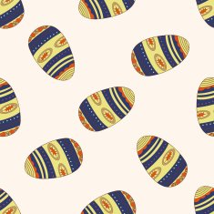 easter painting egg cartoon seamless pattern background N4