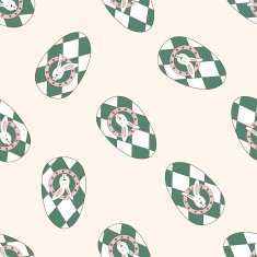 easter painting egg cartoon seamless pattern background N5