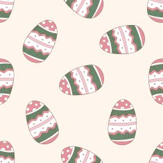 easter painting egg cartoon seamless pattern background N6
