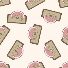Computer-related desktop icon cartoon seamless pattern background N12