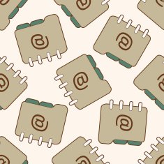 Computer-related desktop icon cartoon seamless pattern background N25