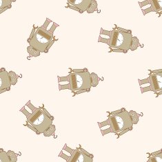 robot cartoon seamless pattern background N114