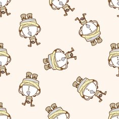 robot cartoon seamless pattern background N115