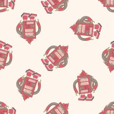 robot cartoon seamless pattern background N116