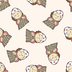 fisherman cartoon seamless pattern background N2