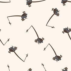 fisherman cartoon seamless pattern background N4