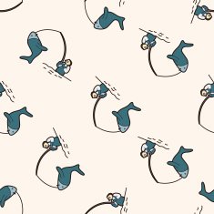fisherman cartoon seamless pattern background N7
