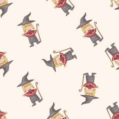 cartoon character person seamless pattern background N10