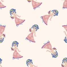 cartoon character person seamless pattern background N12