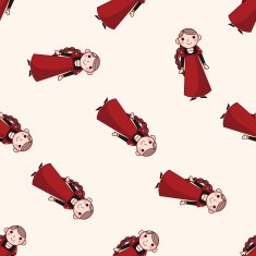 cartoon character person seamless pattern background N21