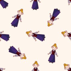 cartoon character person seamless pattern background N24