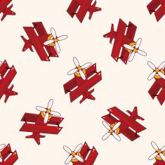 airplane cartoon seamless pattern background N10