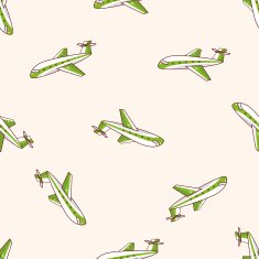 airplane cartoon seamless pattern background N11