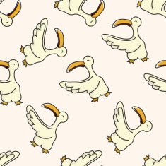 animal bird cartoon seamless pattern background N2