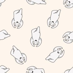animal polar bear cartoon seamless pattern background N3