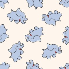 animal ephant cartoon seamless pattern background N3