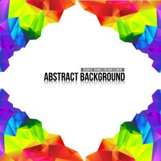 Abstract background colorful triangle polygonal element 001