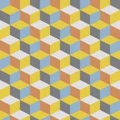 abstract retro geometric pattern N20