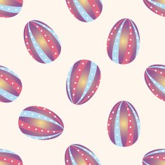 easter painting egg cartoon seamless pattern background N15