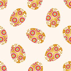 easter painting egg cartoon seamless pattern background N16