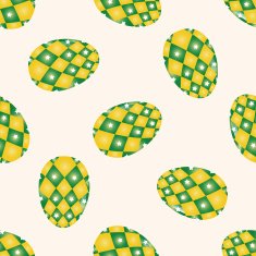 easter painting egg cartoon seamless pattern background N17