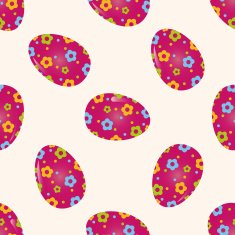easter painting egg cartoon seamless pattern background N19